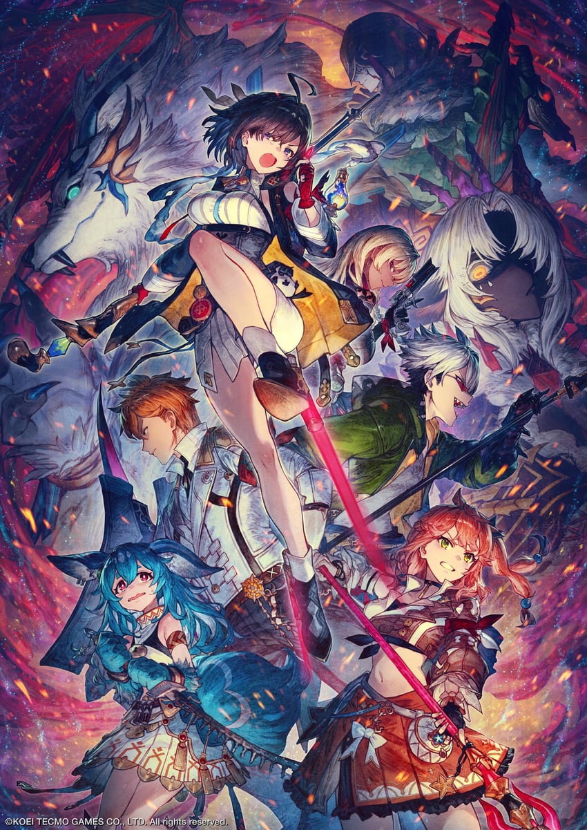 yumia liessfeldt, flammi, isla von duerer, rutger arendt, lenja, and 6 more (atelier and 1 more) drawn by benitama