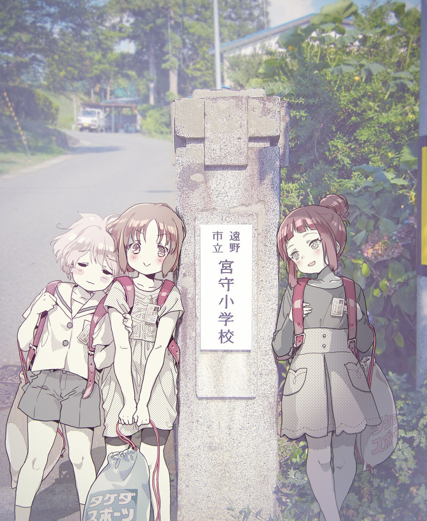 kosegawa shiromi, usuzawa sae, and kakura kurumi (saki) drawn by hana-kagume
