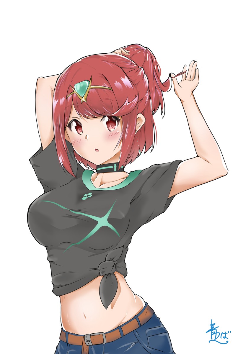 pyra (xenoblade chronicles and 1 more) drawn by aotsuba