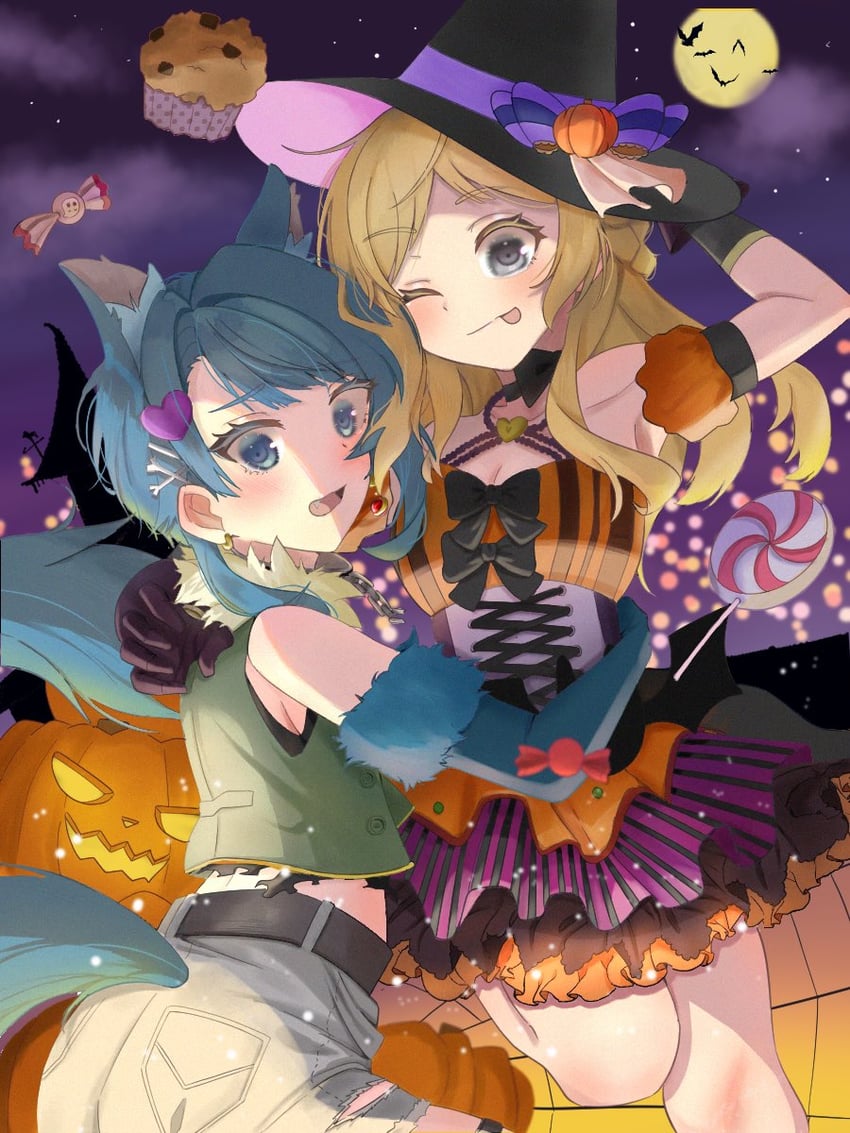 aizawa kazuha and iijima renka (assault lily) drawn by namcho