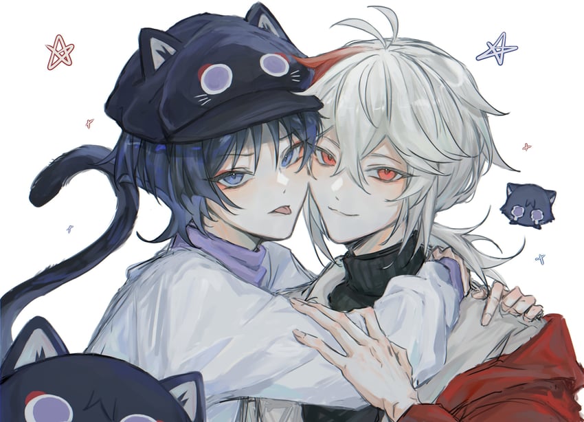 kaedehara kazuha and scaramouche (genshin impact) drawn by tahut0_fu