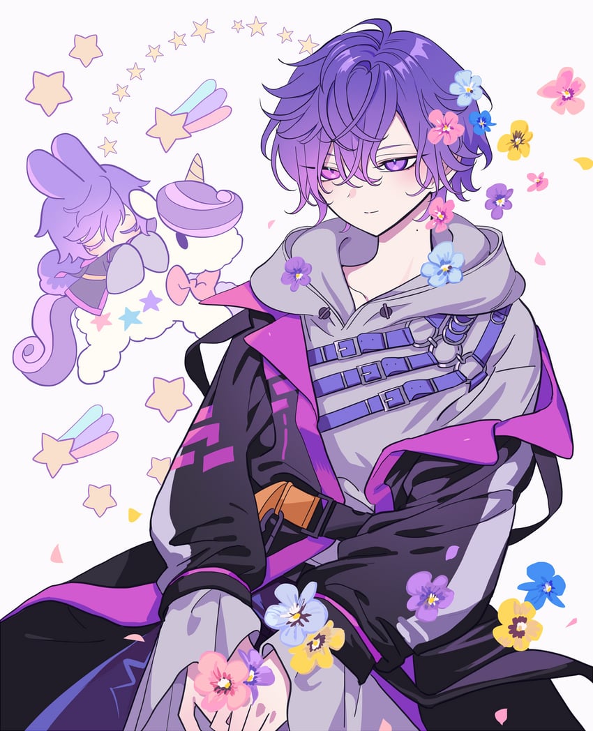 uki violeta (nijisanji and 1 more) drawn by meremero