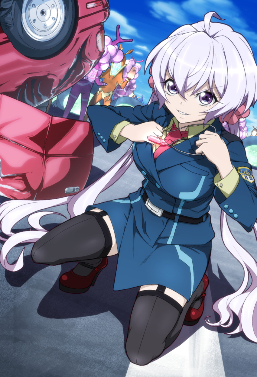 yukine chris and noise (senki zesshou symphogear) drawn by uganda_(ugandam_00)
