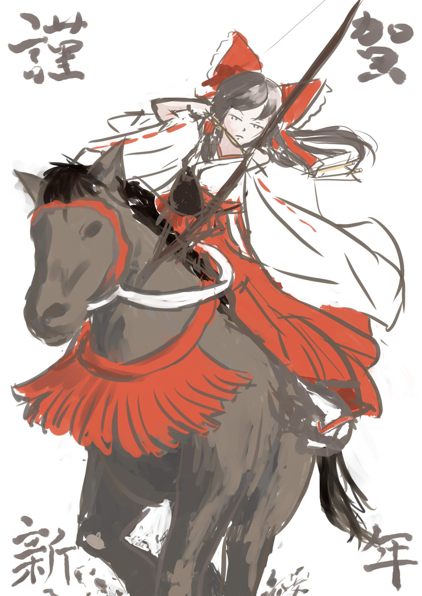 hakurei reimu (touhou) drawn by koshi_(koshi_vortex)