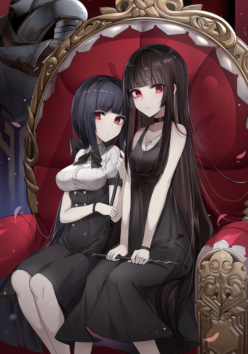 hertrude sera fanoss and hertrauda sera fanoss (otome gee sekai wa mob ni kibishii sekai desu) drawn by luse_maonang