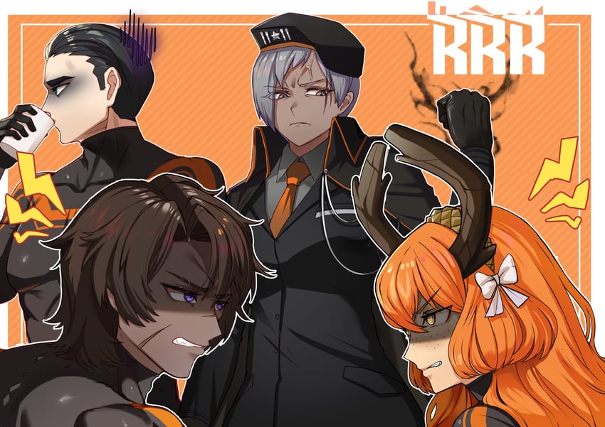 ishmael, heathcliff, meursault, and nikolai (project moon and 2 more) drawn by asdf_(rokiru08)