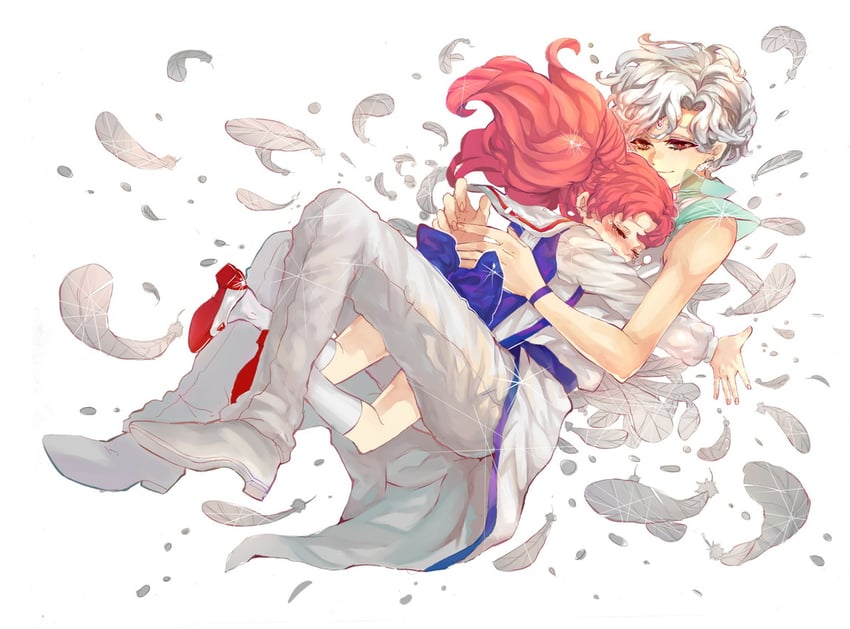 chibi usa and helios (bishoujo senshi sailor moon and 1 more) drawn by miaspice