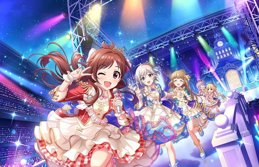futaba anzu, koshimizu sachiko, anastasia, yorita yoshino, and tsujino akari (idolmaster and 2 more)