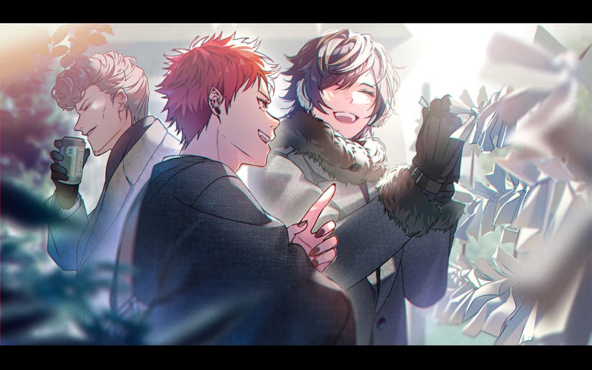 harai kuko, amaguni hitoya, and aimono jyushi (hypnosis mic) drawn by minami_kazuki_(hanbee)