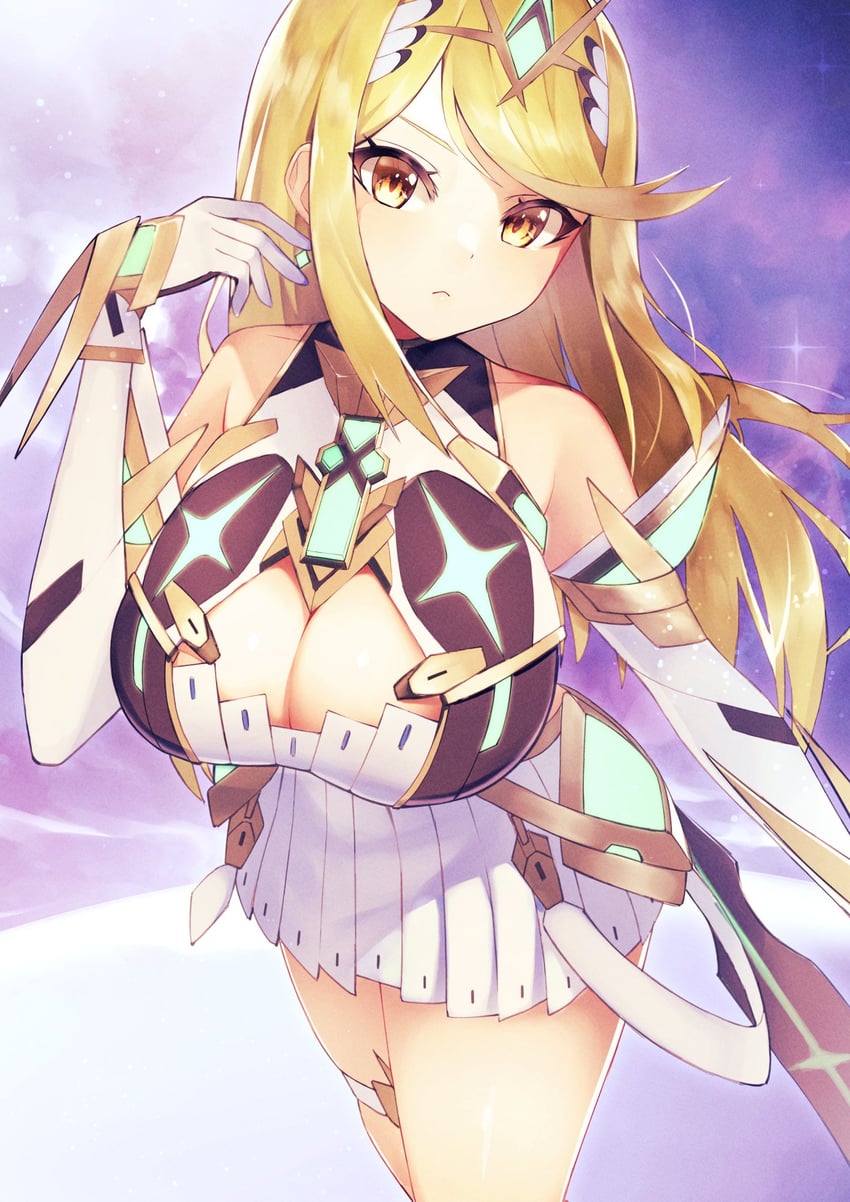 mythra (xenoblade chronicles and 1 more) drawn by rindoriko