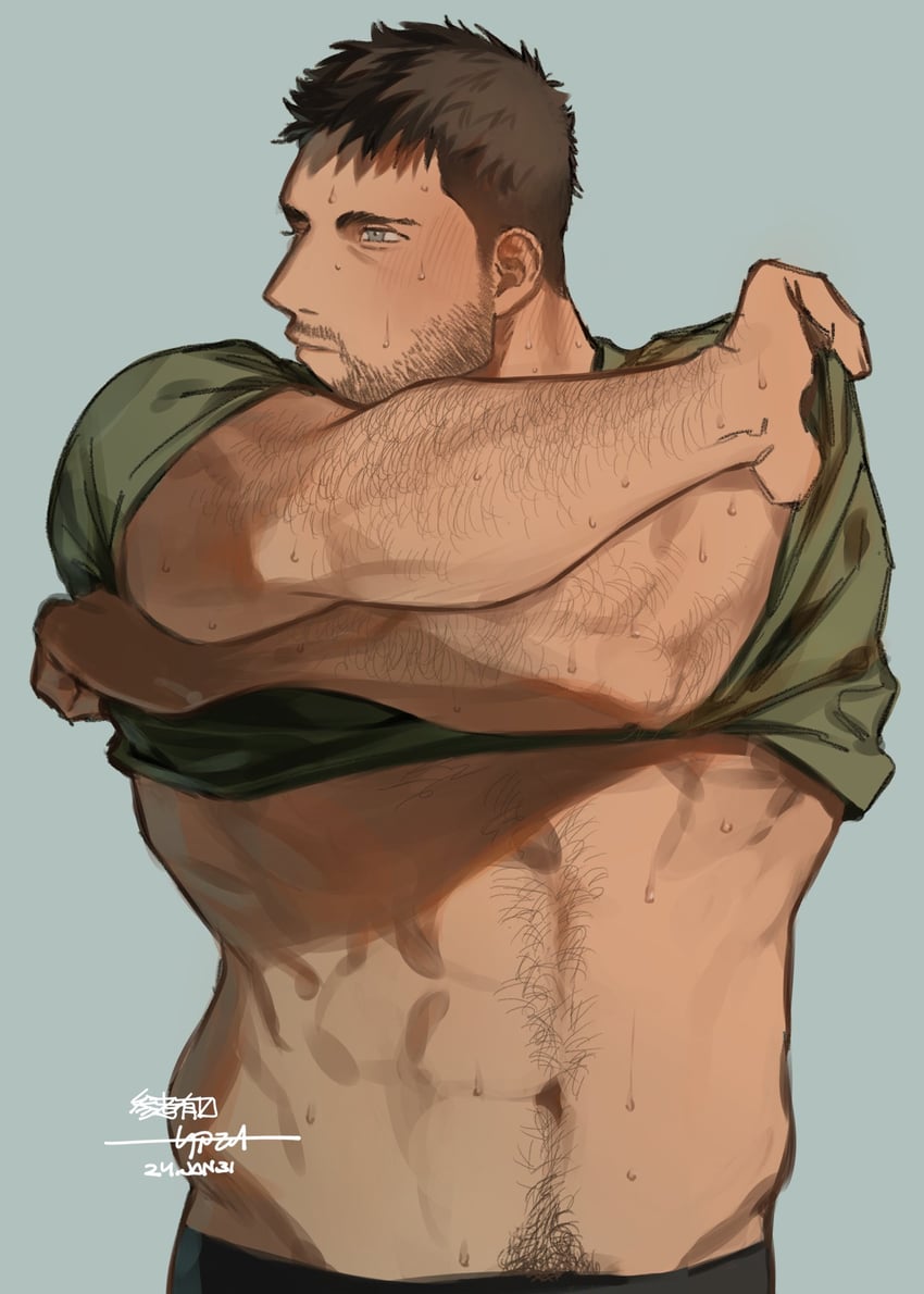 chris redfield (resident evil and 1 more) drawn by moto23059