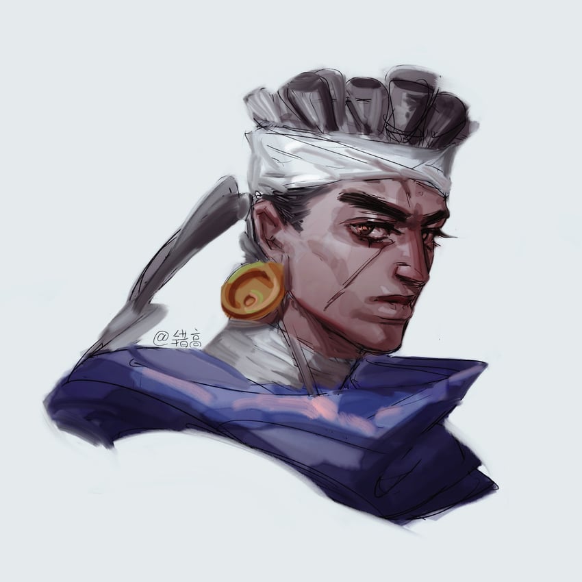 mohammed avdol (jojo no kimyou na bouken and 1 more) drawn by mistakenh