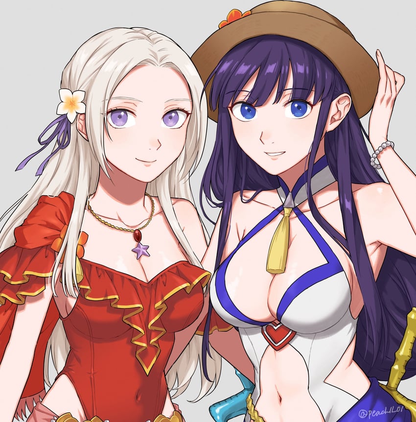 edelgard von hresvelg and altina (fire emblem and 3 more) drawn by shamu_(peach11_01)