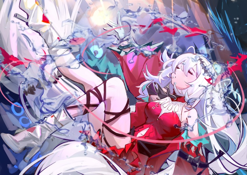 skadi and skadi the corrupting heart (arknights) drawn by bugegehaibugouse