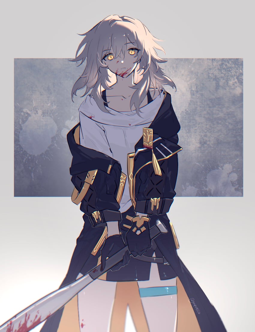 trailblazer and stelle (honkai and 1 more) drawn by mao_(expuella)