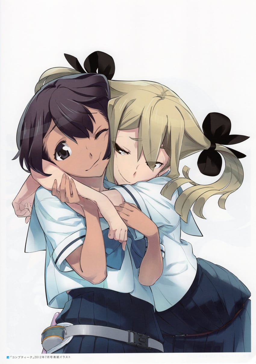 koujiro frau and daitoku junna (robotics;notes) drawn by fukuda_tomonori