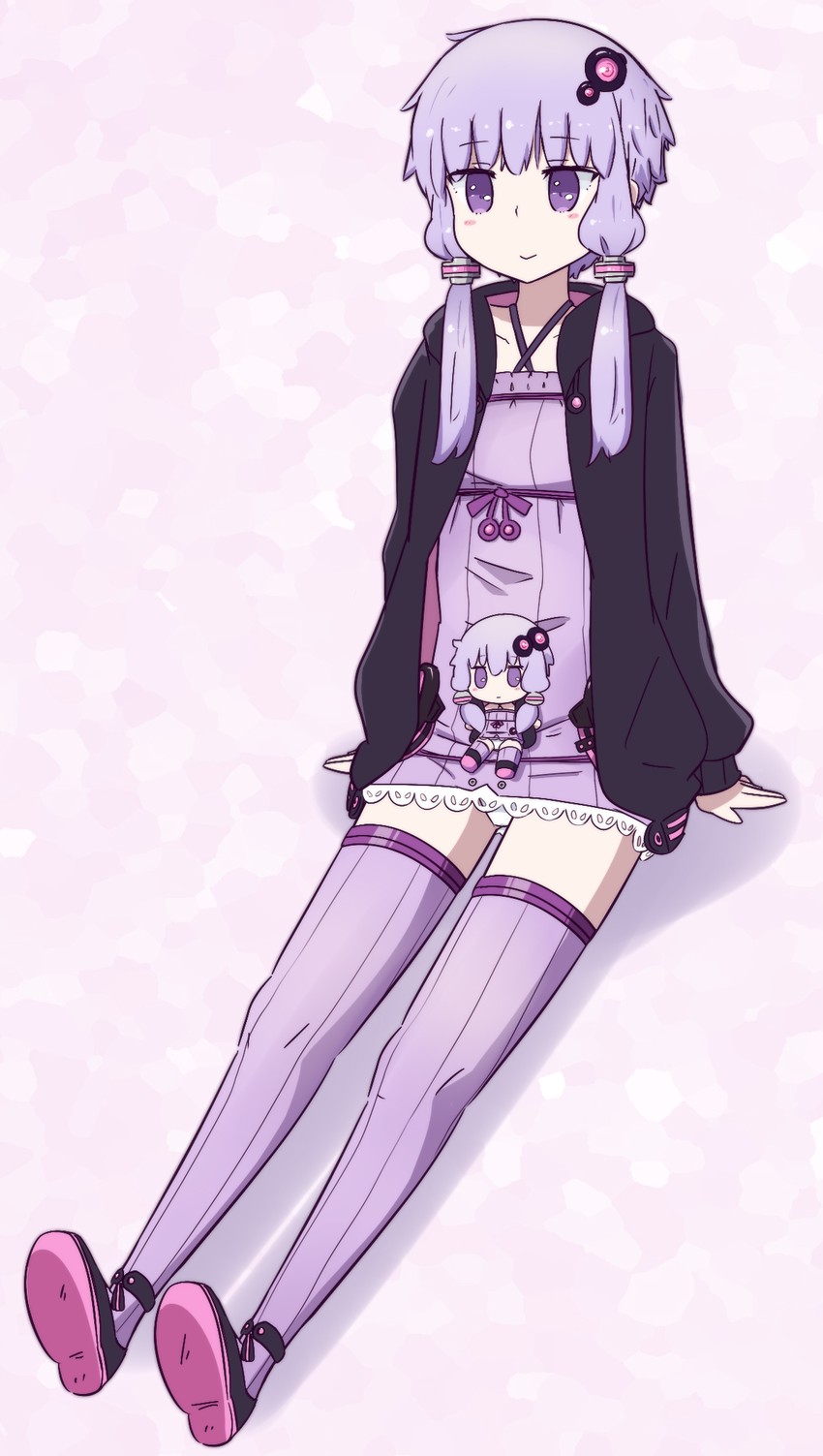 yuzuki yukari (vocaloid and 1 more) drawn by kakihito_shirazu