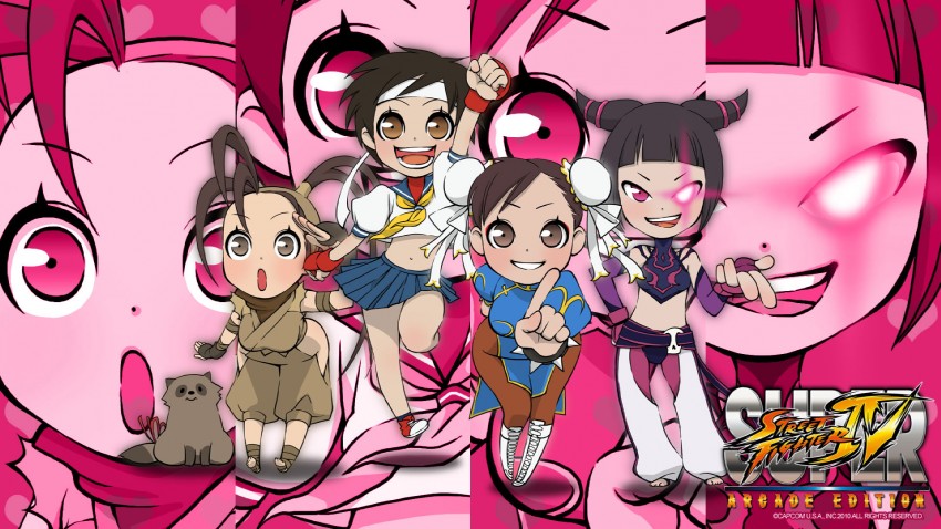 chun-li, han juri, kasugano sakura, ibuki, and don (street fighter and 1 more) drawn by jgonzo