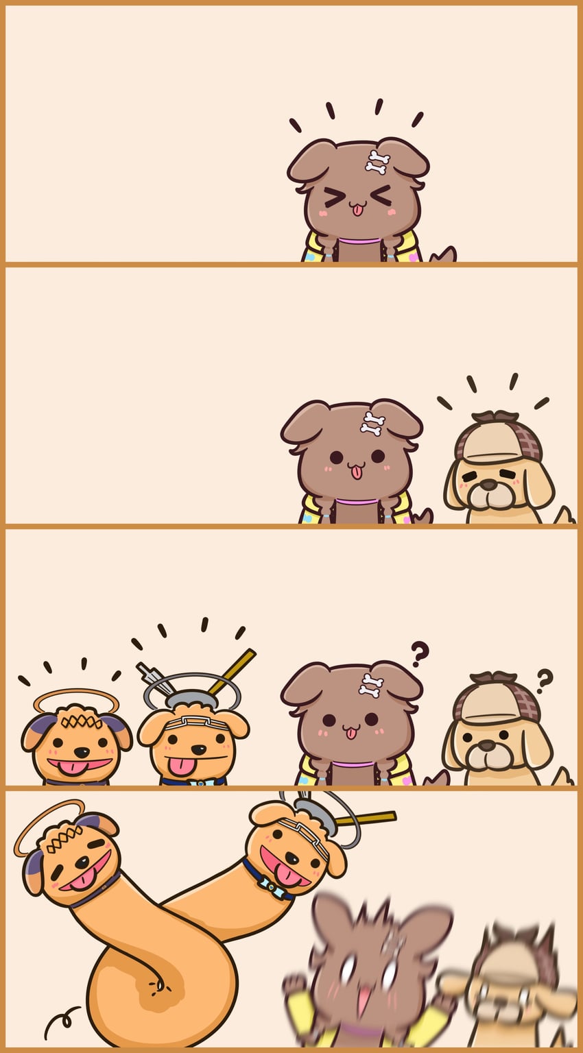 ninomae ina'nis, ouro kronii, inugami korone, and bubba (hololive and 2 more) drawn by mpien