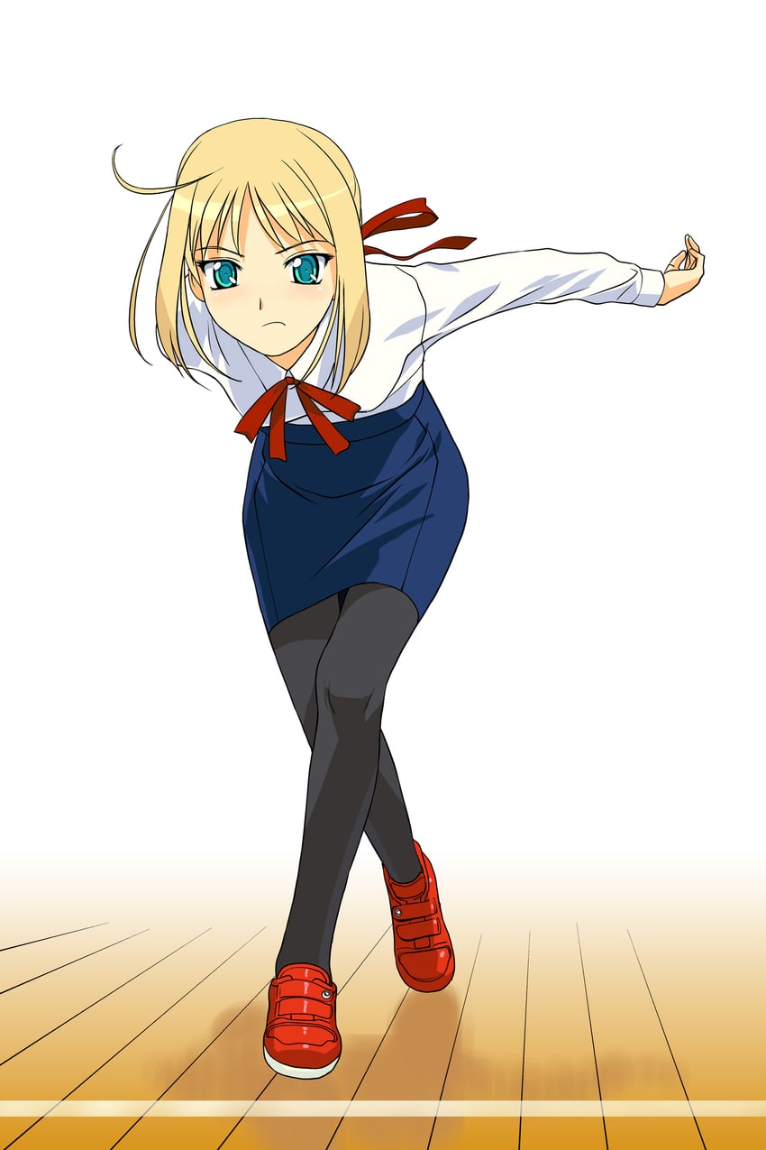 artoria pendragon and saber (fate and 1 more) drawn by a1_(initial-g)