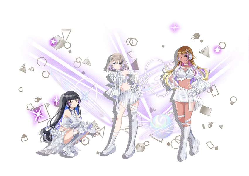 mayuzumi fuyuko, serizawa asahi, and izumi mei (idolmaster and 2 more)