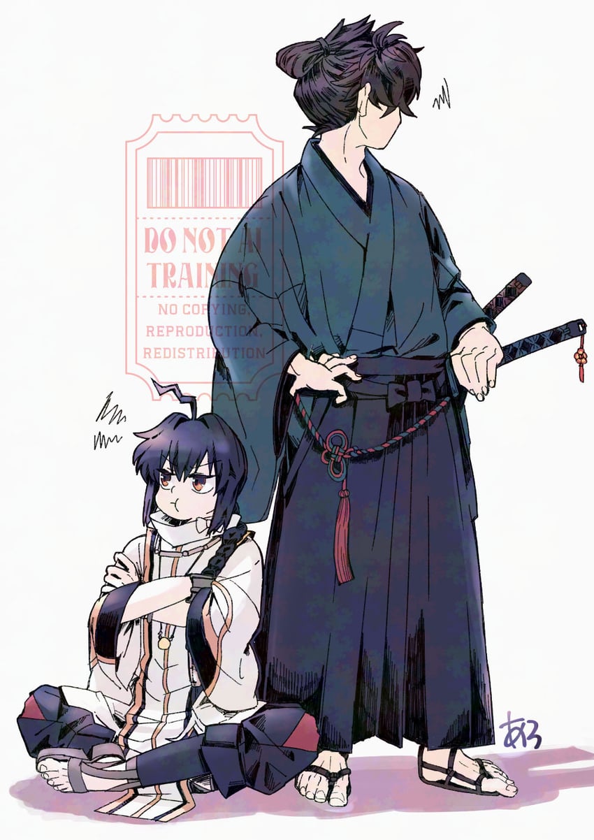yamato takeru and miyamoto iori (fate and 1 more) drawn by arrrr_ow