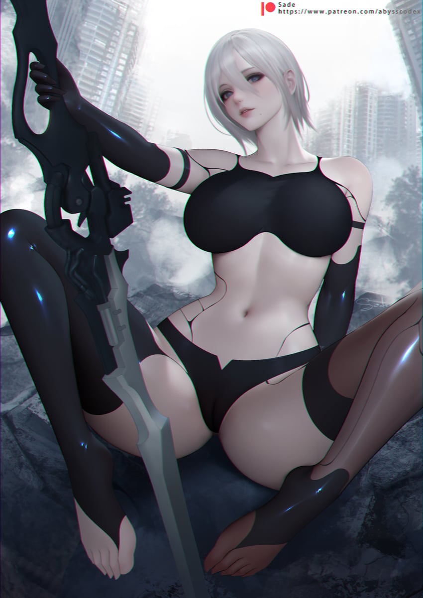 a2 (nier and 1 more) drawn by sade_abyss