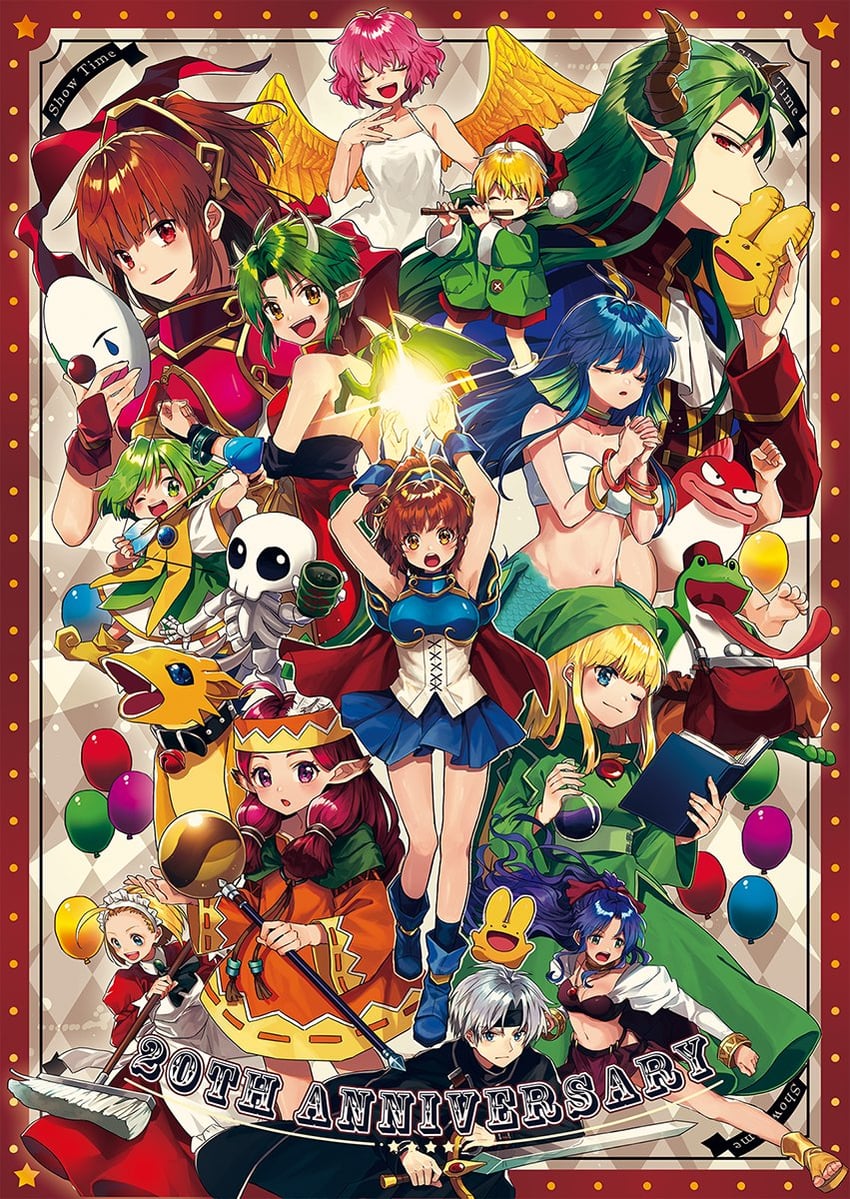 arle nadja, carbuncle, draco centauros, witch, schezo wegey, and 12 more (puyopuyo and 1 more) drawn by kuroda_(kuro_yyy)