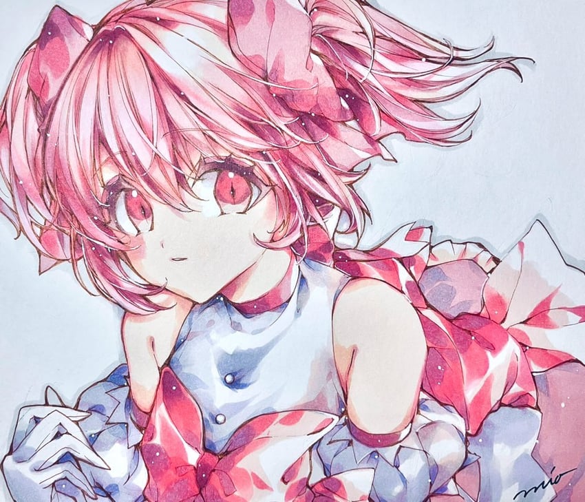 kaname madoka (mahou shoujo madoka magica and 1 more) drawn by misteor