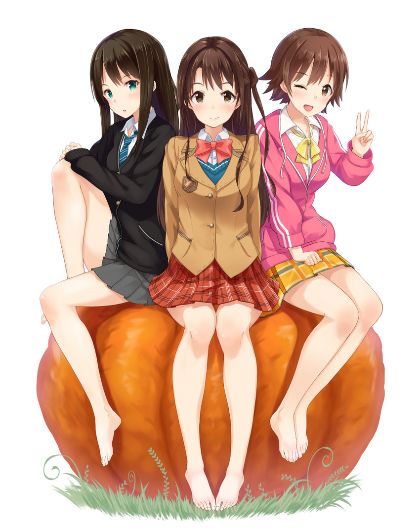 shibuya rin, shimamura uzuki, and honda mio (idolmaster and 1 more) drawn by tamakaga