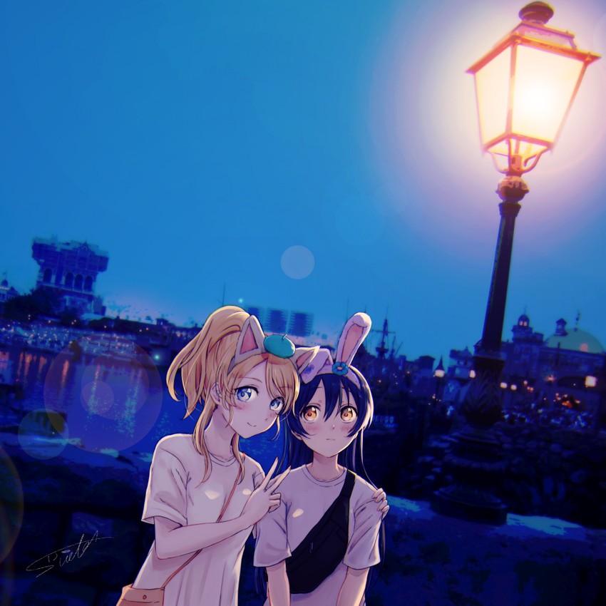 sonoda umi and ayase eli (love live! and 1 more) drawn by suito