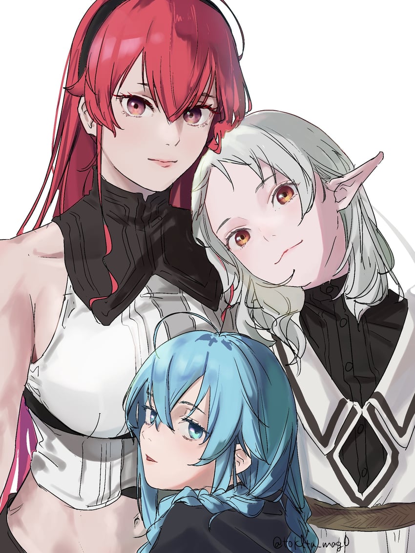 roxy migurdia, eris greyrat, and sylphiette (mushoku tensei) drawn by tokita_(mag0)