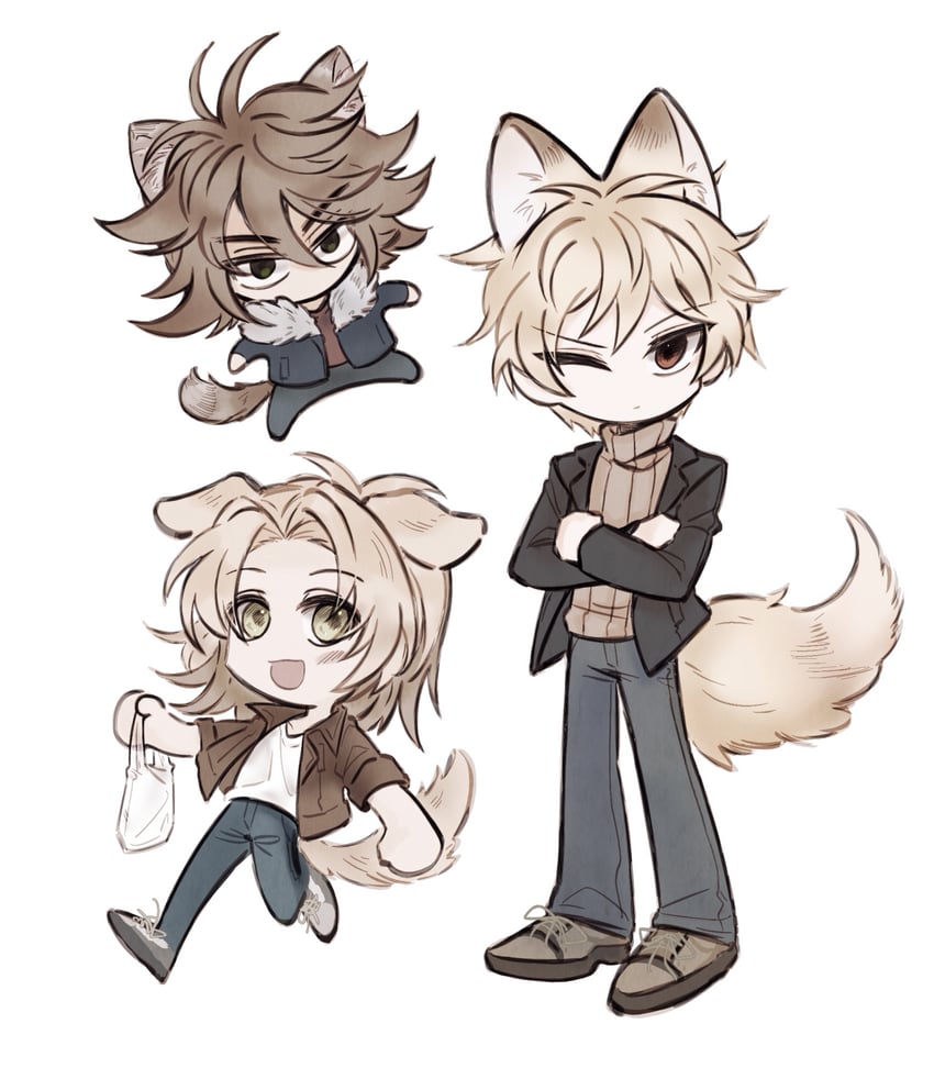 atou haruki, isoi reiji, and shinano eiji (saibou shinkyoku) drawn by literaltraitor