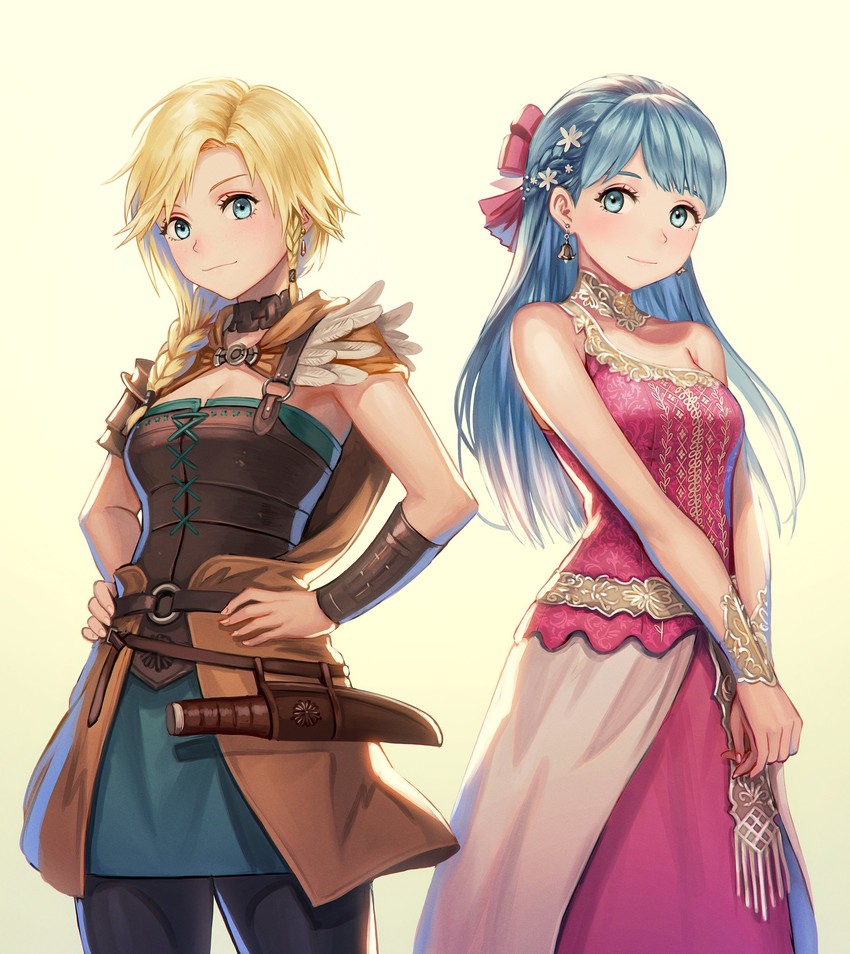 bianca and flora (dragon quest and 1 more) drawn by anbe_yoshirou