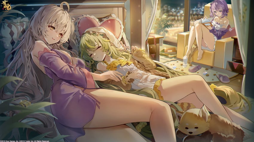 yuzu, kitami sawako, and nanami reina (mahjong soul) drawn by auro_drm