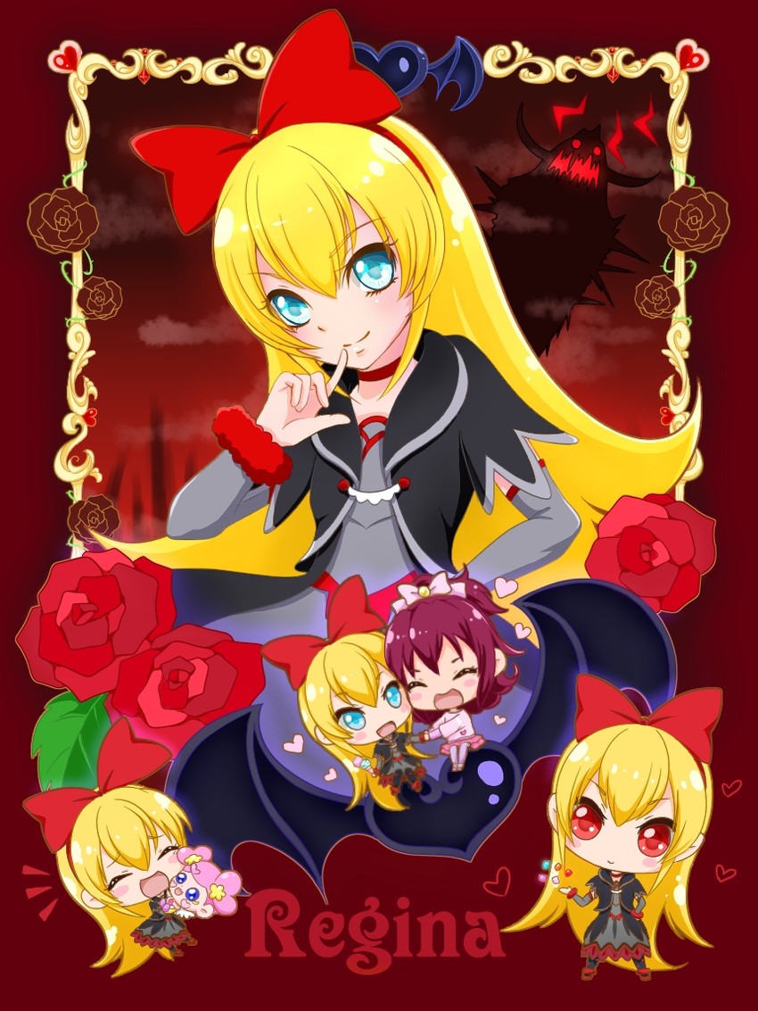 aida mana, regina, ai-chan, and king jikochuu (precure and 1 more) drawn by uta_(yagashiro25)
