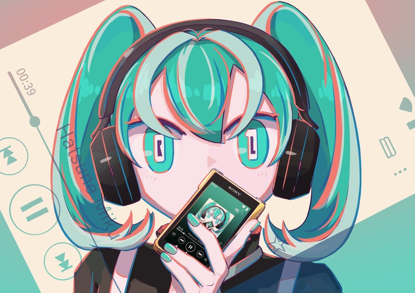 hatsune miku (vocaloid and 1 more) drawn by avogado6