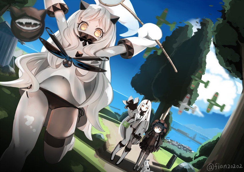 northern ocean princess, seaport princess, and isolated island oni (kantai collection) drawn by onasuba