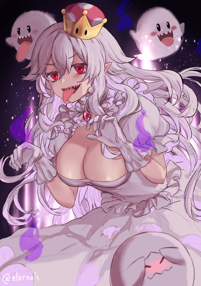 princess king boo and boo (mario and 2 more) drawn by ten-chan_(eternal_s)