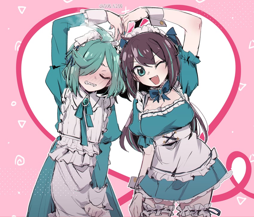 akoya matama and anemo nemo (mahou shoujo ni akogarete) drawn by an_sin