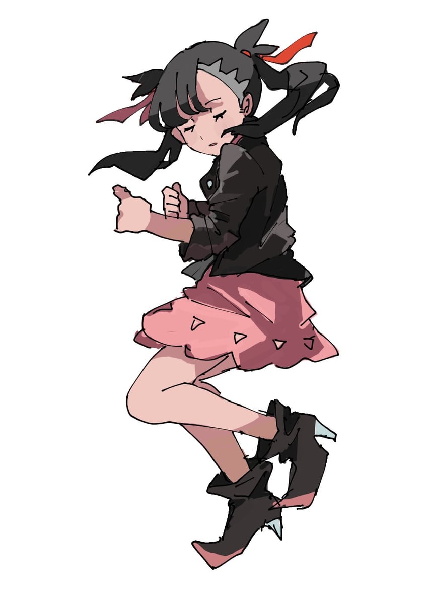 marnie (pokemon and 1 more) drawn by shichibee_(stm_mimi)