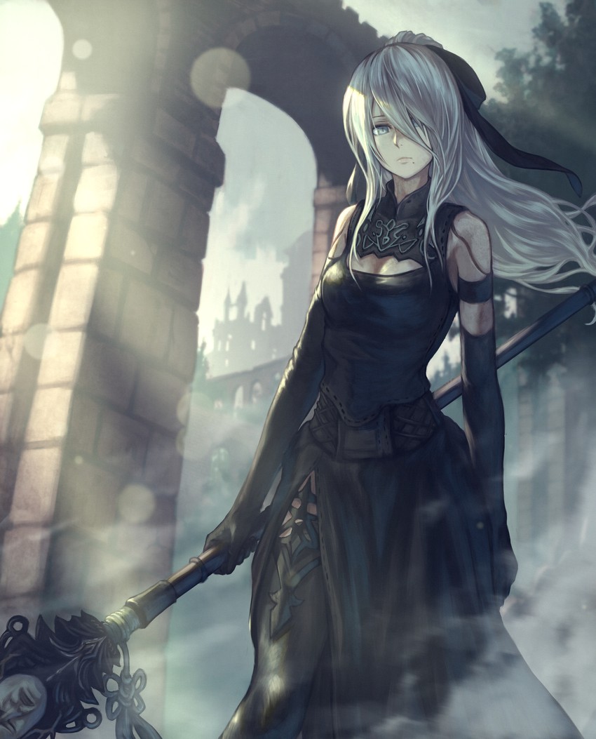 a2 (nier and 1 more) drawn by yasu_(segawahiroyasu)