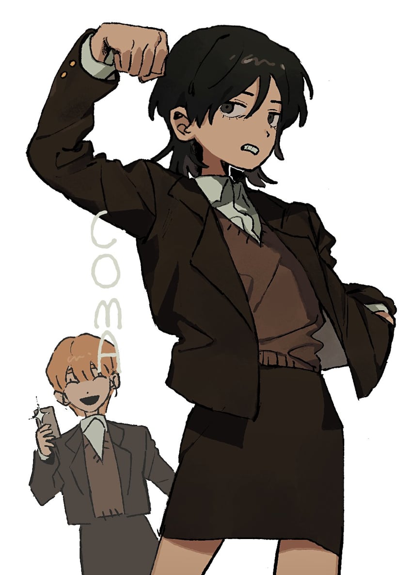 lee sol and coma (original) drawn by koruma0222