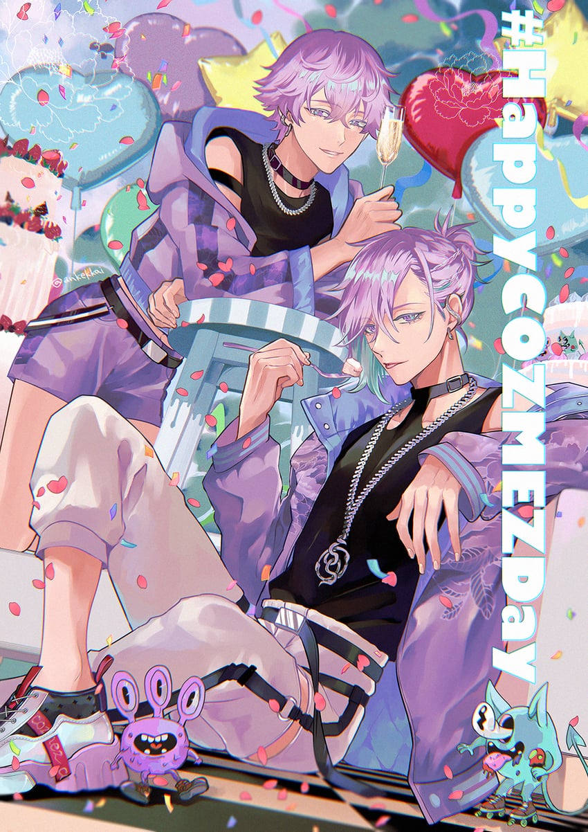 yatonokami kanata and yatonokami nayuta (paradox live) drawn by ankekkai