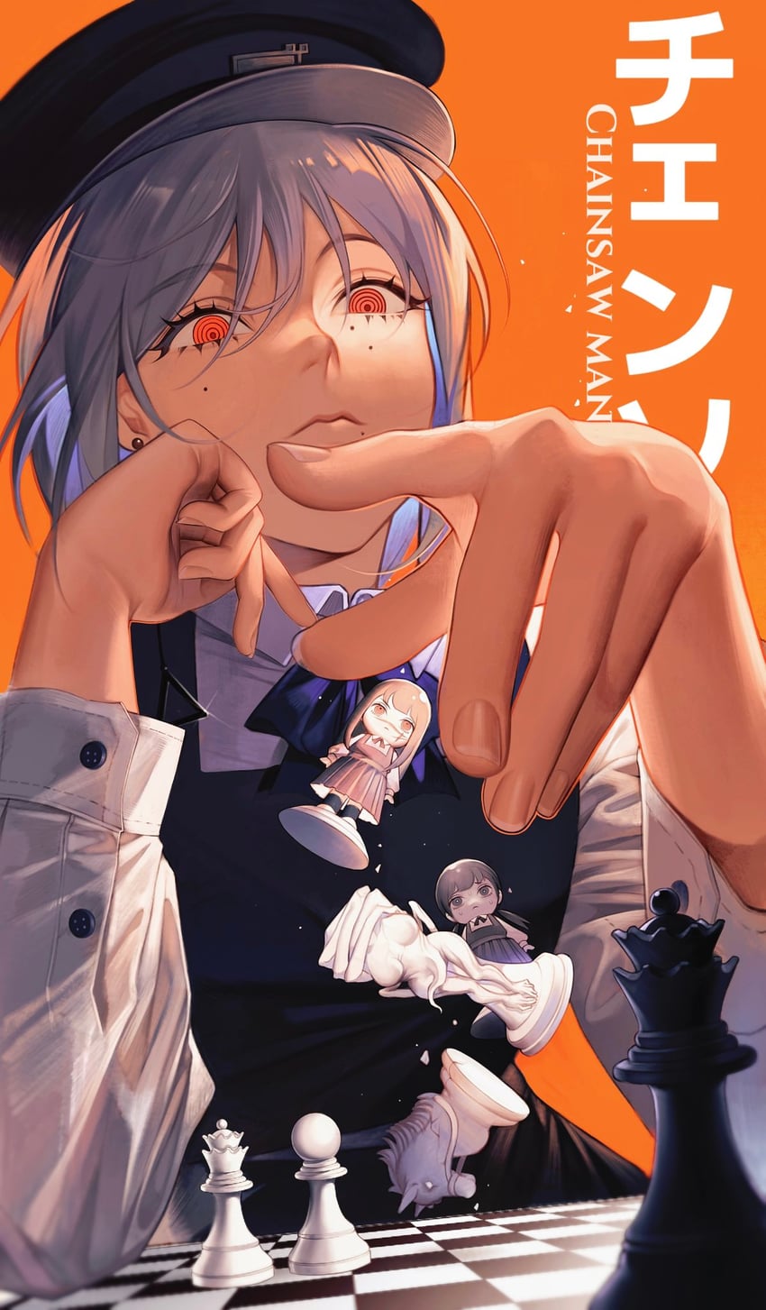 yoru, mitaka asa, fami, and falling devil (chainsaw man) drawn by huli_xiaobai