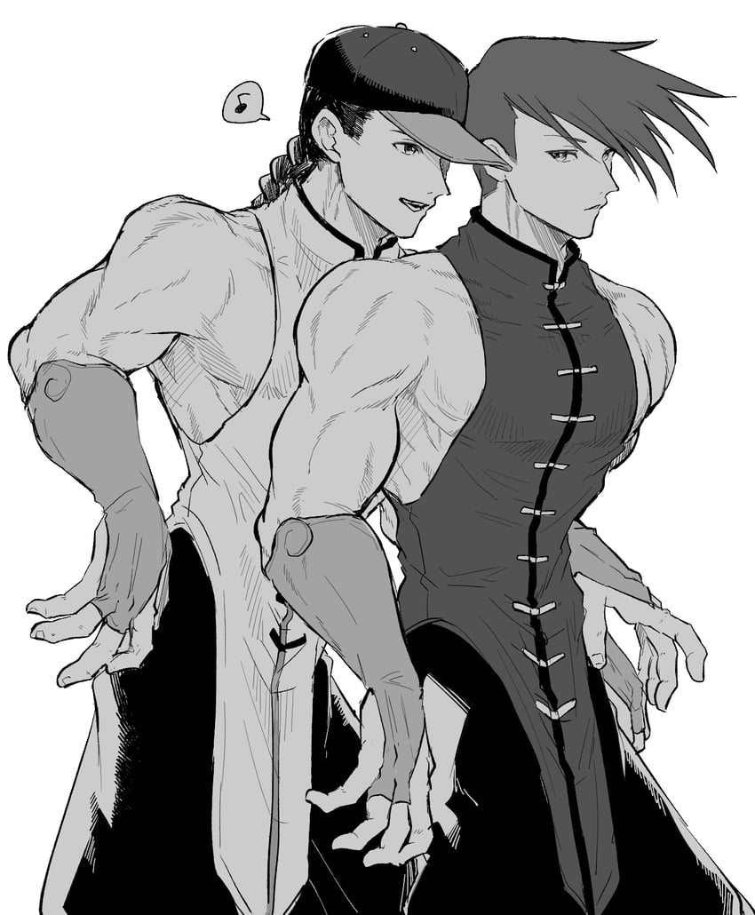 yun lee and yang lee (street fighter and 1 more) drawn by ikinaribaguruna