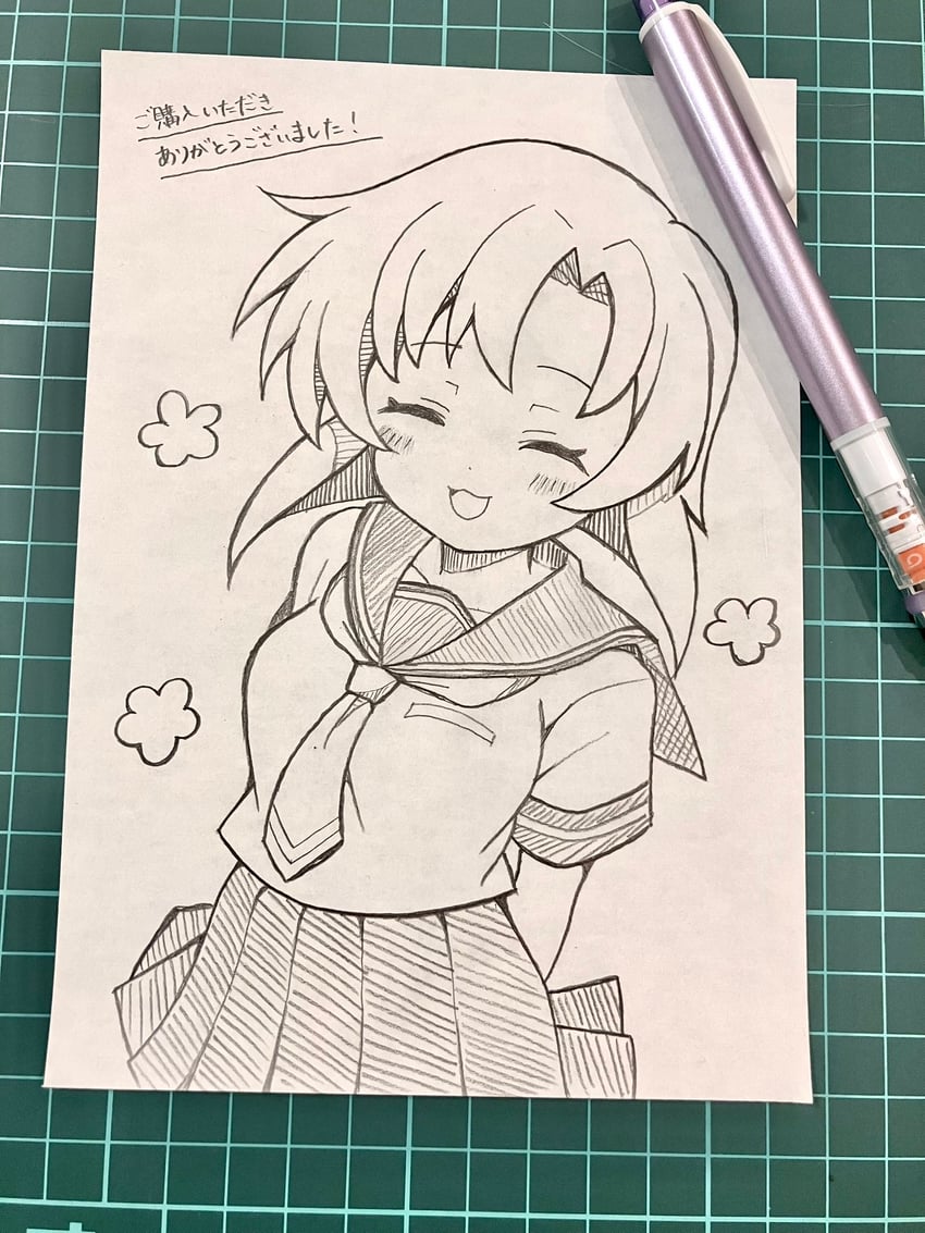 ryuuguu rena (higurashi no naku koro ni) drawn by niyane