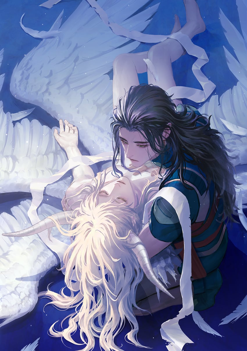 lucifer, aleph, and helel (shin megami tensei and 1 more) drawn by o_c_x