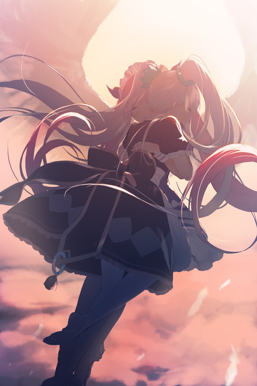 minato aqua and kagura mea (hololive and 1 more) drawn by muike