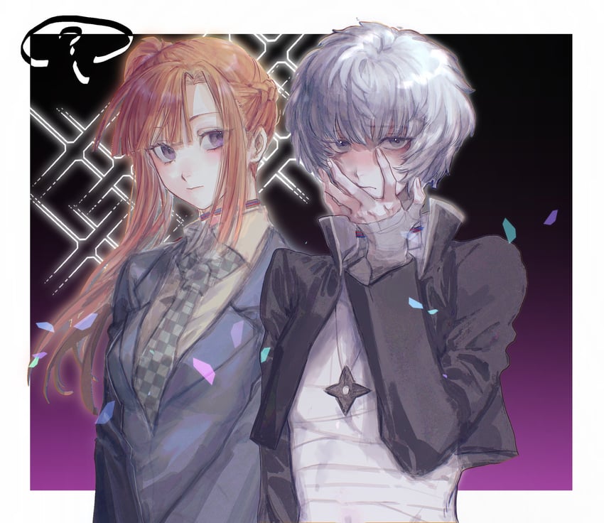 chidouin sara and kageyama ranmaru (kimi ga shine) drawn by yezizizzzz02